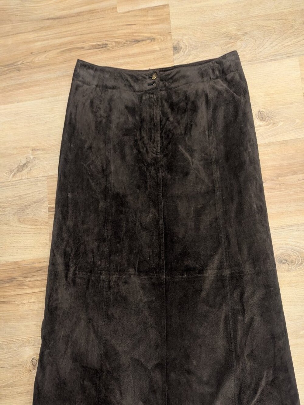 Lauren Ralph Lauren Brown Leather A-Line Skirt - Picture 3 of 3
